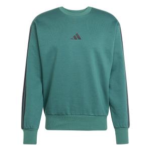 je6306-pullover-adidas-essentials-3-stripes-fleece-cgreen-black