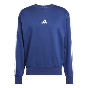 je6307-pullover-adidas-essentials-3-stripes-fleece-dkblue-white