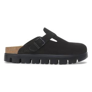 1028317-sabots-frau-birkenstock-boston-chunky-suede-leather-schwarz-schwarz