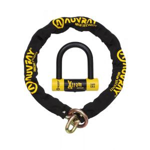 cxtrm120lauv-kettenschloss-set-lasso-xtrem-medium-auvray-schwarz-gelb-13-5-mm-x-18-mm