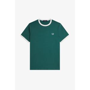 fpm3519-z93-t-shirt-fred-perry-ringer-sportliches-grun