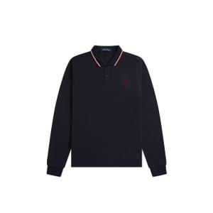 fpm3636-t55-langarmeliges-polo-shirt-fred-perry-twin-tipped-marineblau-schneeweiss-gebranntes-rot
