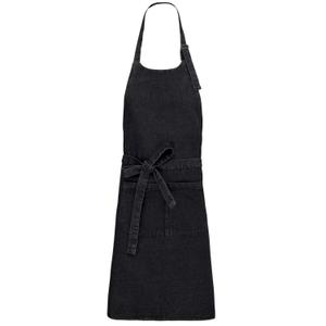 k885-blackdenim-schurze-kariban-coton-grande-poche-schwarz-gesprenkelt-tu