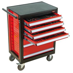 9515057601-teile-werkzeugwagen-baseliner-garnie-6-schubladen-mob-x57-rot-schwarz-tu