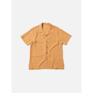 140843-hemd-nudie-jeans-arvid-50s-hawaii-ockerfarben