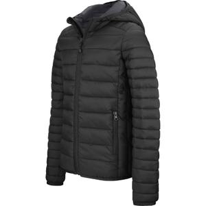k6112-black-kinder-daunenjacke-kariban-legere-capuche-schwarz