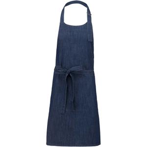 k8000-blackdenim-schurze-kariban-polycoton-sans-poche-reglable-schwarz-gesprenkelt-tu