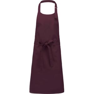 k8000-wine-schurze-kariban-polycoton-sans-poche-burgunderrot-tu