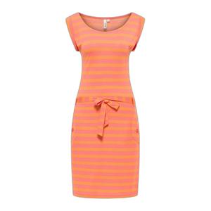 2511-20008-4005-gestreiftes-t-shirt-kleid-fur-frauen-ragwear-tagg-koralle