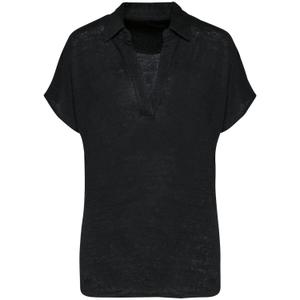 sp221-black-polo-shirt-aus-leinen-damen-spasso-schwarz