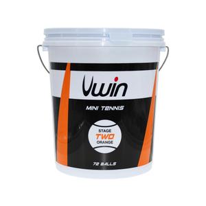 uwb111-tennisball-mit-eimer-von-72-ballen-uwin-stage-2-orange-tu